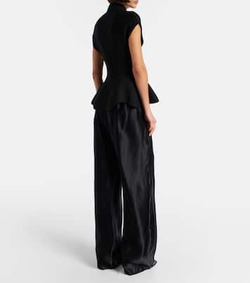 Rohen satin wide-leg pants | Khaite