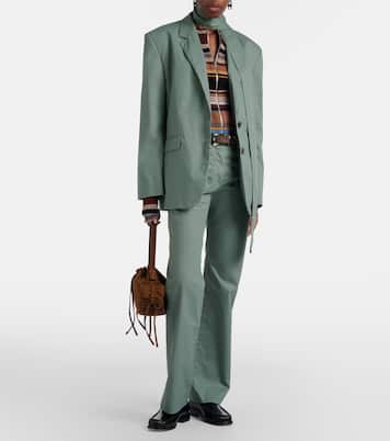 Cotton twill wide-leg pants | Acne Studios