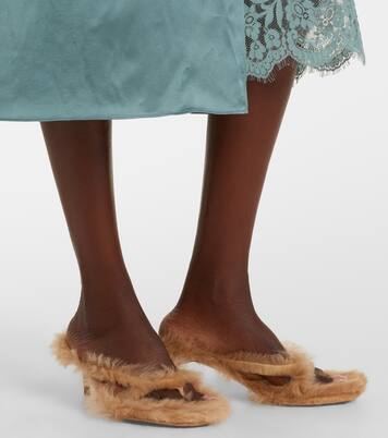 Shearling thong sandals | Acne Studios