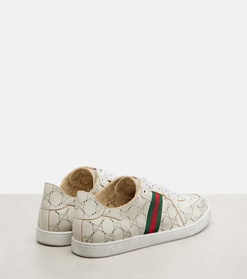 Sneakers Stretch GG Web Stripe aus Leder | Gucci