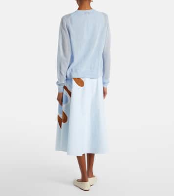 Floral cotton-blend midi skirt | Dorothee Schumacher