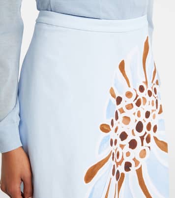 Floral cotton-blend midi skirt | Dorothee Schumacher