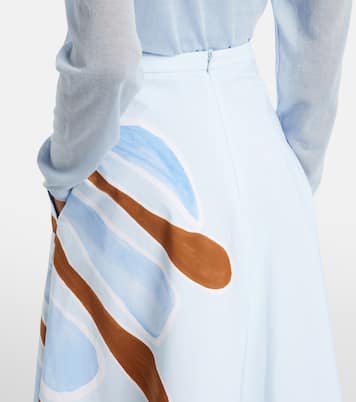 Floral cotton-blend midi skirt | Dorothee Schumacher