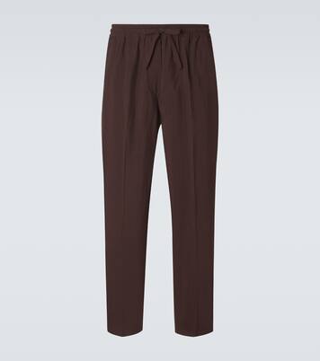 Selly silk-blend straight pants | Umit Benan