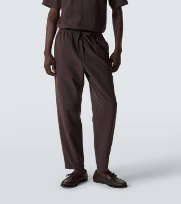 Selly silk-blend straight pants | Umit Benan