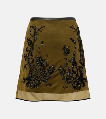 Beaded floral miniskirt | Jacques Wei