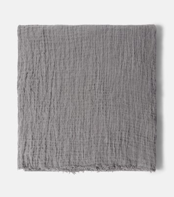 Tassel-detail linen blanket | Once Milano
