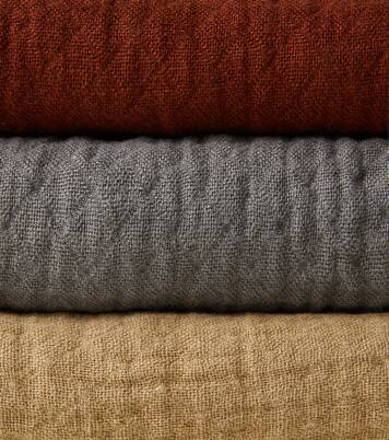 Tassel-detail linen blanket | Once Milano