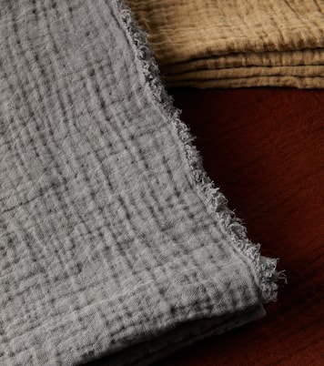 Tassel-detail linen blanket | Once Milano