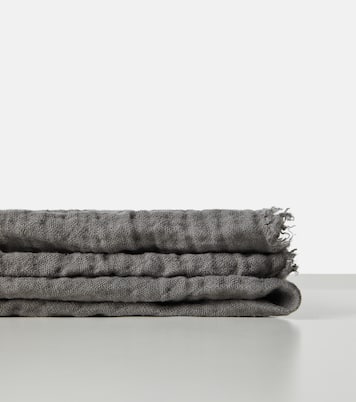 Tassel-detail linen blanket | Once Milano
