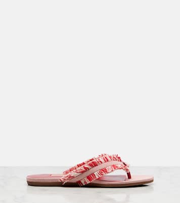 Tongs Bay en toile à franges | Jimmy Choo