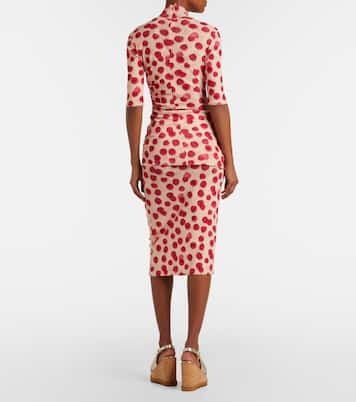 Bedruckter Midirock aus Mesh | Stella McCartney