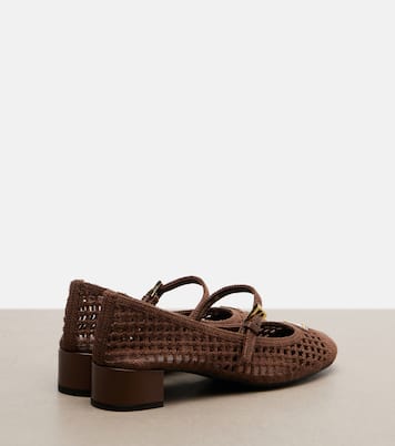 Mary-Jane-Pumps aus Häkelstrick | Prada