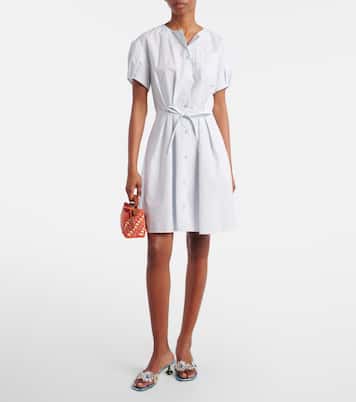 Paula's Ibiza Anagram cotton-blend shirt dress | Loewe