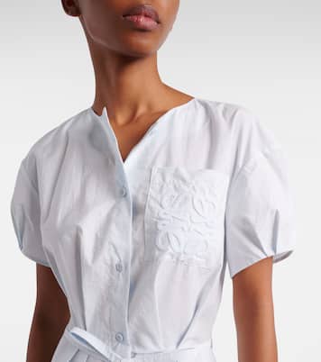 Paula's Ibiza Anagram cotton-blend shirt dress | Loewe