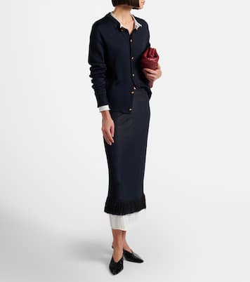 Gonna midi in maglia di seta | Bottega Veneta