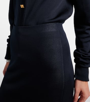 Gonna midi in maglia di seta | Bottega Veneta