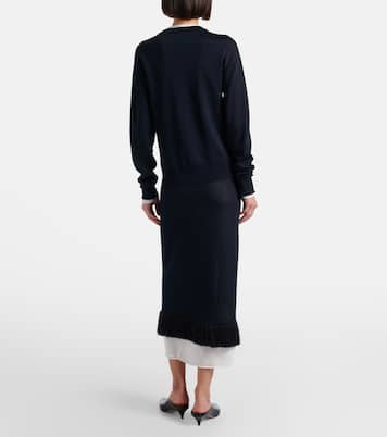 Gonna midi in maglia di seta | Bottega Veneta
