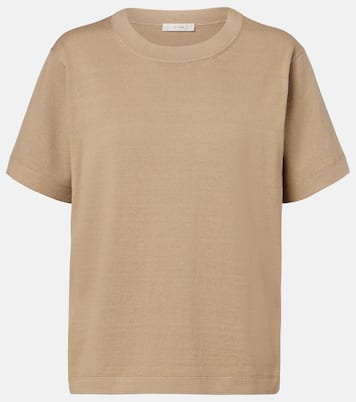 Orlan cotton and silk-blend T-shirt | The Row