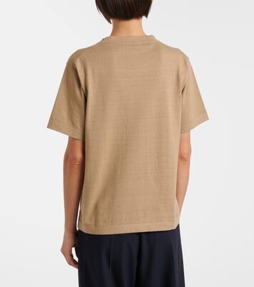 Orlan cotton and silk-blend T-shirt | The Row