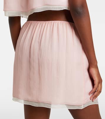 Silk chiffon miniskirt | Miu Miu