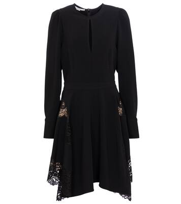 Celeste lace-trimmed cady minidress | Stella McCartney