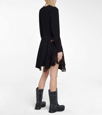Celeste lace-trimmed cady minidress | Stella McCartney