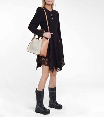 Celeste lace-trimmed cady minidress | Stella McCartney