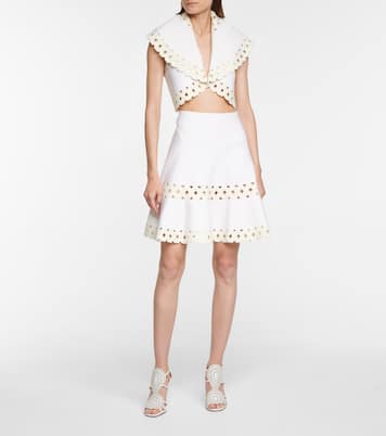 Vienne cutout cropped wool-blend jacket | Alaïa