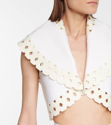 Vienne cutout cropped wool-blend jacket | Alaïa