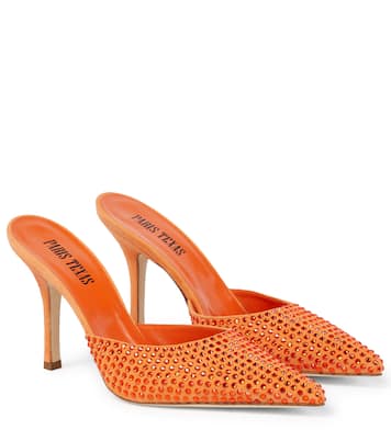Hollywood embellished suede mules | Paris Texas