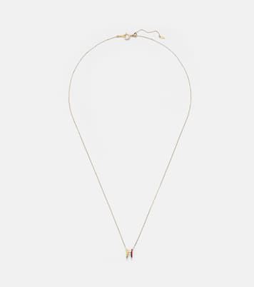 18kt gold necklace with enamel | Persée