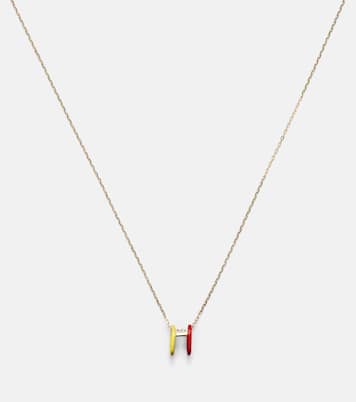 18kt gold necklace with enamel | Persée