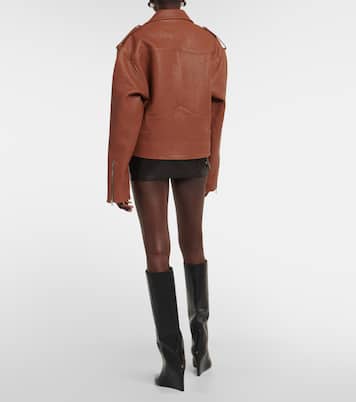 Oversize-Jacke aus Leder | David Koma
