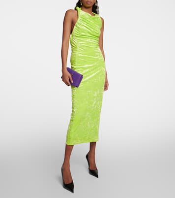 Robe midi en velours | Versace