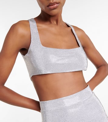 Cropped-Top mit Kristallen | Balmain