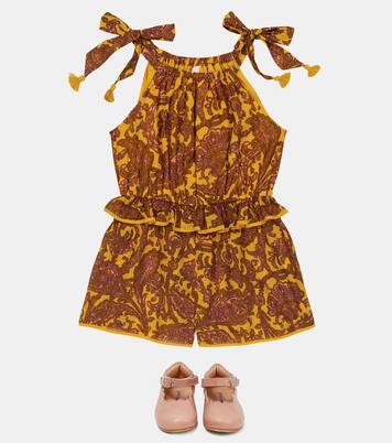 Tiggy Tie printed cotton playsuit | Zimmermann Kids