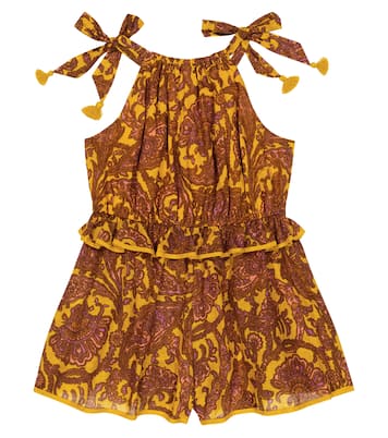 Tiggy Tie printed cotton playsuit | Zimmermann Kids