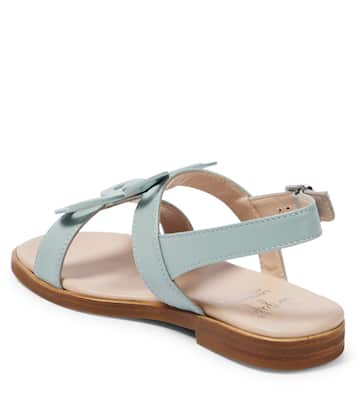 Flower-embellished leather sandals | Il Gufo