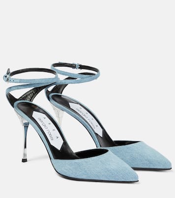 X Sergio Rossi Pumps Marquise aus Denim | Area