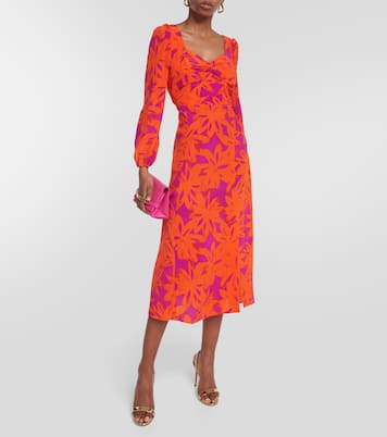 Robe midi Evie à fleurs | Diane von Furstenberg