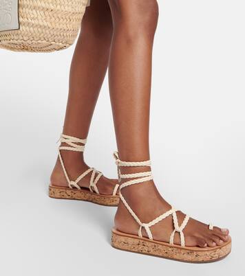 Plateausandalen Caryatis aus Leder | Ancient Greek Sandals