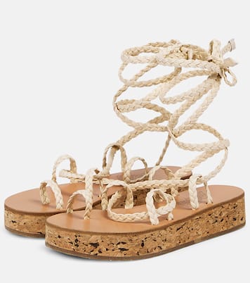 Plateausandalen Caryatis aus Leder | Ancient Greek Sandals