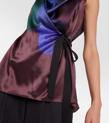 Bedrucktes Top aus Seide | Roksanda