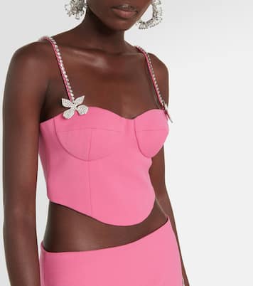 Verziertes Bustier-Top aus Wolle | Area