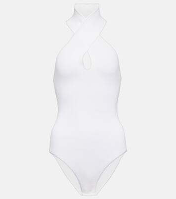 Ribbed-knit halterneck bodysuit | Alaïa
