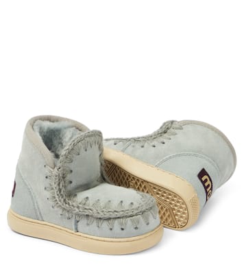 Shearling-lined suede sneakers | Mou Kids