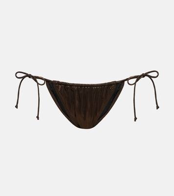 Culotte de bikini String métallisée | Norma Kamali