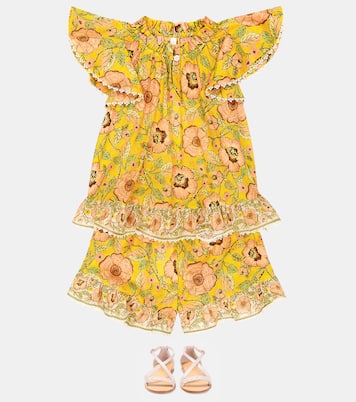 Junie floral cotton top | Zimmermann Kids