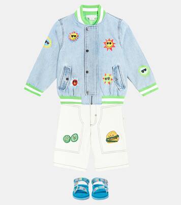Embroidered denim varsity jacket | Stella McCartney Kids